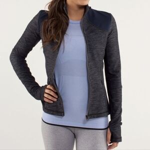 Rare Lululemon Forme Jacket Reversible Slub Denim Inkwell / Inkwell Size 4